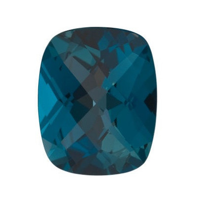 Topás London Blue antický cushion 8 x 6 mm 1,61ct Checkerboard cut TPUCAALO-8
