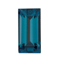 Topás London Blue rovná bageta 5 x 2,5 mm, AA, Fazetovaný