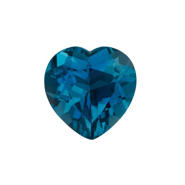 Topás London Blue srdce 6 x 6 mm 1ct Fazetovaný TPHFAALO-6