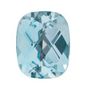 Topás Sky Blue antický cushion 10 x 8 mm, AA, Checkerboard cut