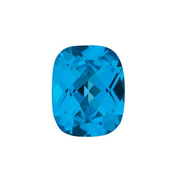 Topás Swiss Blue antický cushion 8 x 6 mm 1,61ct Checkerboard cut TPUCAASB-8