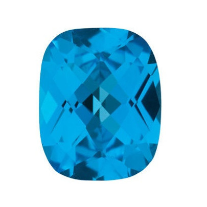 Topás Swiss Blue antický cushion 9 x 7 mm 2,48ct Checkerboard cut TPUCAASB-9