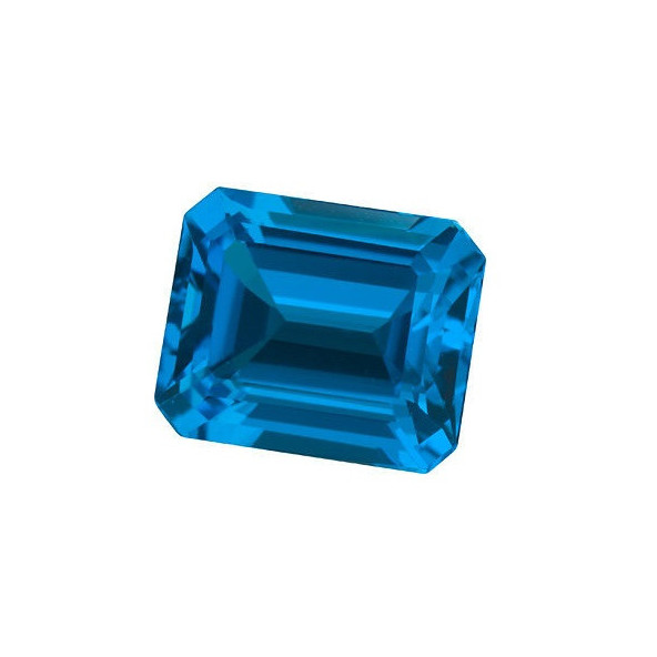 Topás Swiss Blue emerald 6 x 4 mm 0,7ct Fazetovaný TPEFAASB-6