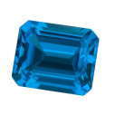 Topás Swiss Blue emerald 14 x 12 mm, AA, Fazetovaný