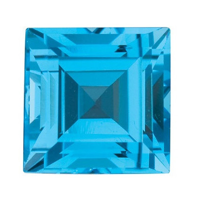 Topás Swiss Blue štvorec 6 x 6 mm 1,42ct Step-cut TPPSAASB-6