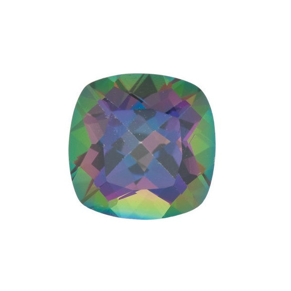 Topás Green mystic antický štvorec 8 x 8 mm 2,5ct Fazetovaný TPVFAAGR-8