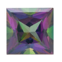 Topás Green mystic štvorec 4 x 4 mm, AA, Princess cut