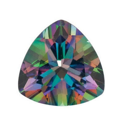 Topás Green mystic trillion 8 x 8 mm 2,18ct Fazetovaný TPTFAAGR-8