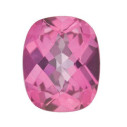Topás Pure pink mystic  antický cushion 8 x 6 mm, AA, Checkerboard cut