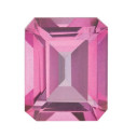 Topás Pure pink mystic  emerald 8 x 6 mm, AA, Fazetovaný