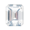 Topás biely emerald 10 x 8 mm, Fine, Fazetovaný