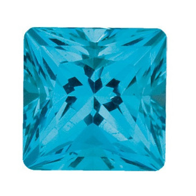 Topás Paraiba passion štvorec 4 x 4 mm 0,41ct Princess cut TPPPFPB-4