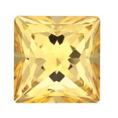 Topás Honey passion štvorec 6 x 6 mm 1,38ct Princess cut TPPPFHO-6