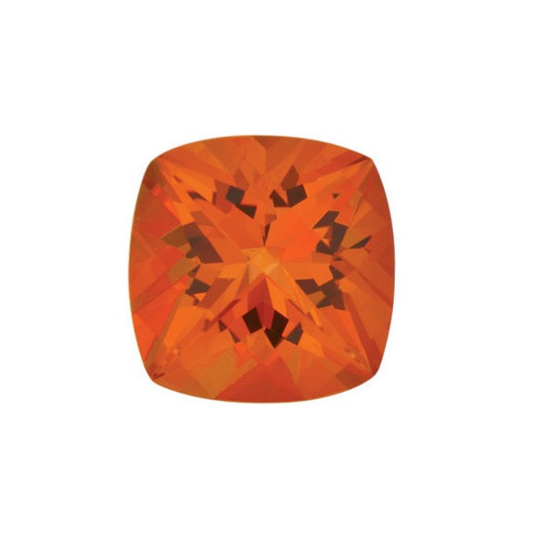 Topás Poppy passion antický štvorec 6 x 6 mm 1,12ct Checkerboard cut TPVCFPO-6