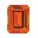 Topás Poppy passion emerald 10 x 8 mm, Fine, Fazetovaný