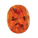 Topás Poppy passion ovál 7 x 5 mm, Fine, Fazetovaný