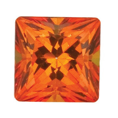 Topás Poppy passion štvorec 10 x 10 mm 5,73ct Princess cut TPPPFPO-10