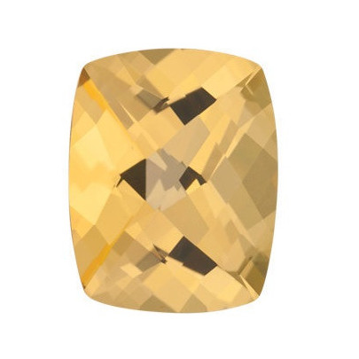 Topás honey antický cushion 6 x 4 mm Checkerboard cut TPUCFHO-6