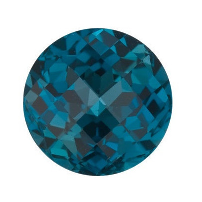 Topás London Blue okrúhly 8 mm 2,3ct Double-sided Checkerboard cut TPROAALO-8