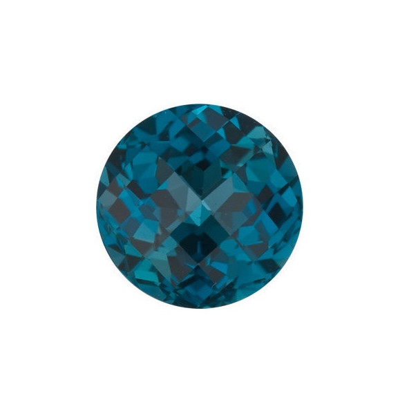 Topás London Blue okrúhly 8 mm 2,3ct Double-sided Checkerboard cut TPROAALO-8