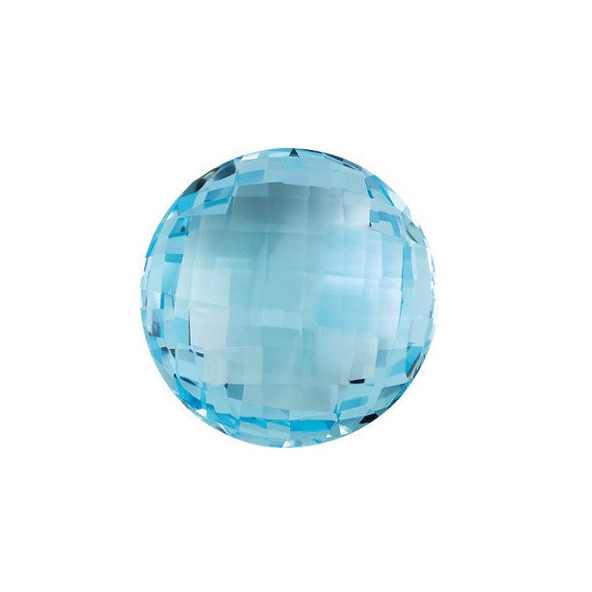 Topás Sky Blue okrúhly 14 mm 11,59ct Double-sided Checkerboard cut TPROAASY-14