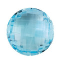 Topás Sky Blue okrúhly 16 mm, AA, Double-sided Checkerboard cut