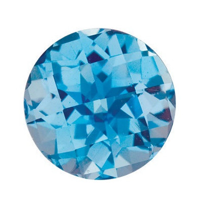Topás Swiss Blue okrúhly 8 mm 2,3ct Checkerboard cut TPRCAASB-8