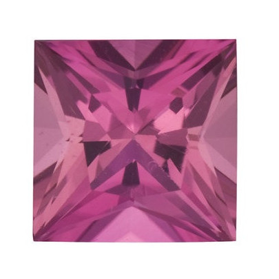 Turmalín ružový štvorec 3,5 x 3,5 mm 0,23ct Princess cut TUPPAARO-3,5