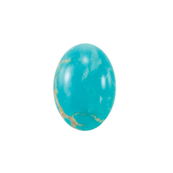 Tyrkys kingman ovál 16 x 12 mm 9,16ct Kabošon TYOKSTK-16