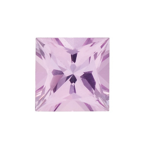Zafír ružový štvorec 4 x 4 mm 0,5ct Princess cut ZFPPARO-4