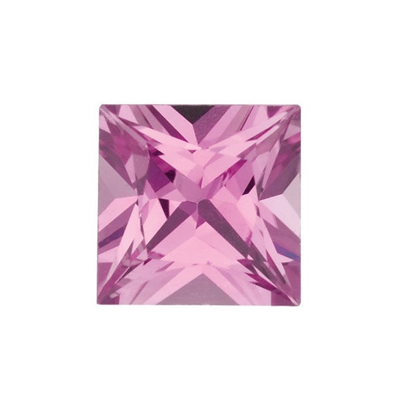 Zafír ružový štvorec 3 x 3 mm 0,22ct Princess cut ZFPPAARO-3