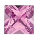 Zafír ružový štvorec 3 x 3 mm, AA, Princess cut