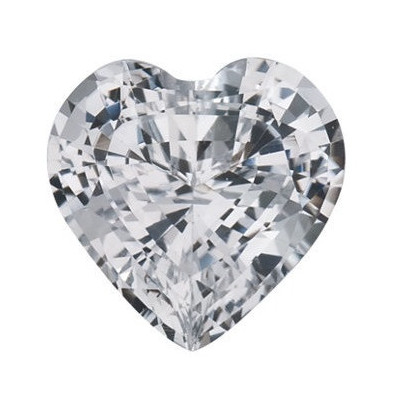 Zafír Biely srdce 6 x 6 mm 1,1ct Fazetovaný ZFHFAAC-6