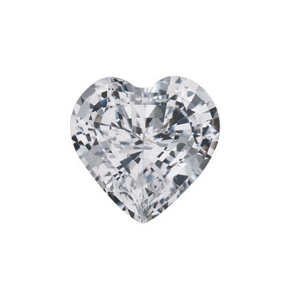 Zafír Biely srdce 6,5 x 6,5 mm 1,35ct Fazetovaný ZFHFAAC-6,5