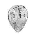 Zafír Biely slza 4 x 3 mm, AA, Fazetovaný