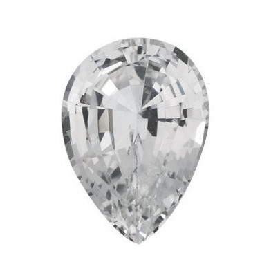 Zafír Biely slza 7 x 5 mm 0,9ct Fazetovaný ZFXFAAC-7