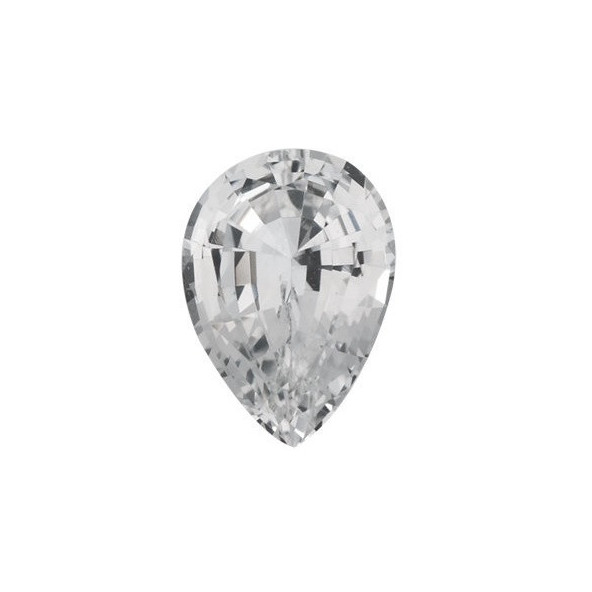 Zafír Biely slza 7 x 5 mm 0,9ct Fazetovaný ZFXFAAC-7