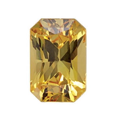 Zafír žltý emerald 6 x 4 mm 0,7ct Radiant-Cut ZFERAAYL-6