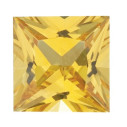 Zafír žltý štvorec 3 x 3 mm, AA, Princess cut
