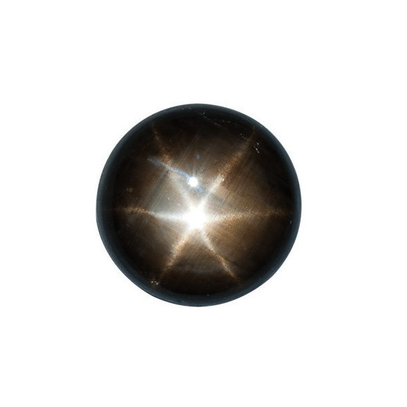 Zafír čierna hviezda okrúhly 4 mm 0,53ct Kabošon ZFRKAABL-4