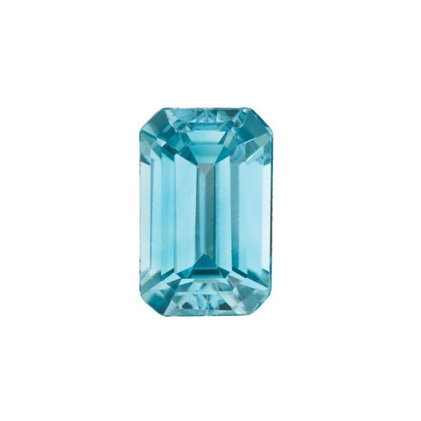 Zirkon blue emerald 6 x 4 mm 0,45ct Fazetovaný ZCEFAAAQ-6