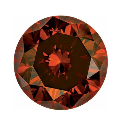 Prírodný diamant burnt oranžová okrúhly briliant 4,5 mm 0,37ct Diamantový BIRDO11OR-4,5