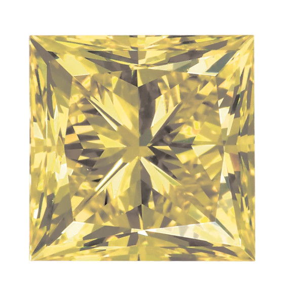 Prírodný diamant žltý štvorec 2 x 2 mm 0,05ct Princess cut BIPPY10YL-2