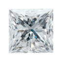 LAB diamant biely štvorec 8 x 8 mm 2,8ct, Princess cut