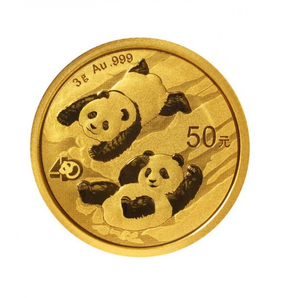 Investičná zlatá minca 3 g Panda 50 CNY 05112204-22