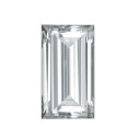LAB diamant biely rovná bageta 4 x 2,25 mm 0,14ct, Fazetovaný