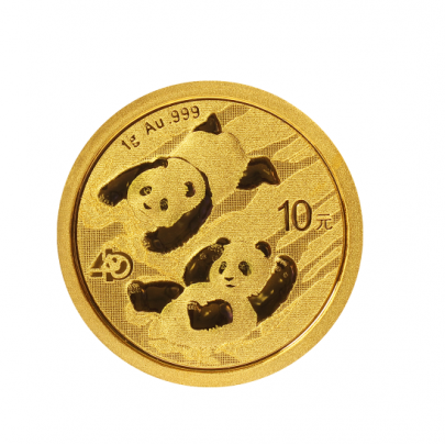 Investičná zlatá minca 1 g Panda 10 CNY 05112205-22