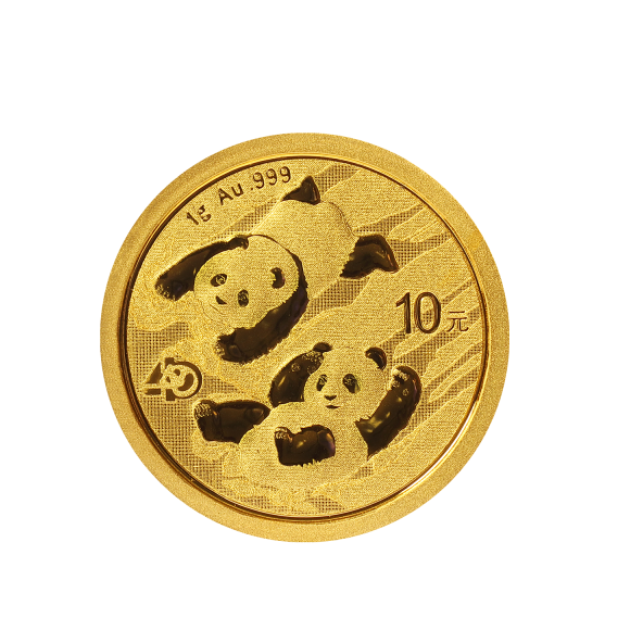Investičná zlatá minca 1 g Panda 10 CNY 05112205-22