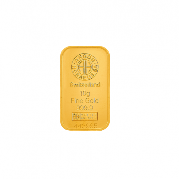 Investičná zlatá tehla 10 g razená Argor Heraeus 70005