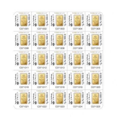 Investičná zlatá tehla 25x1 g Multigram Pamp Fortuna 86150025 (2) 2